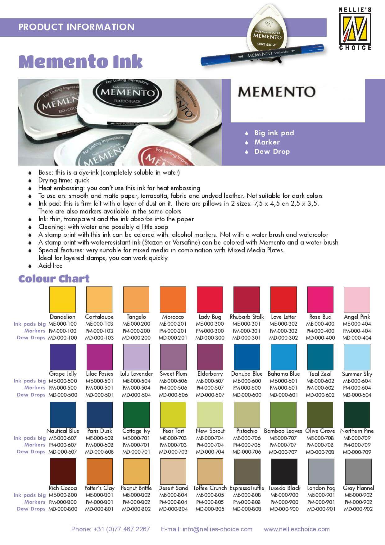 Memento Large Ink Pads