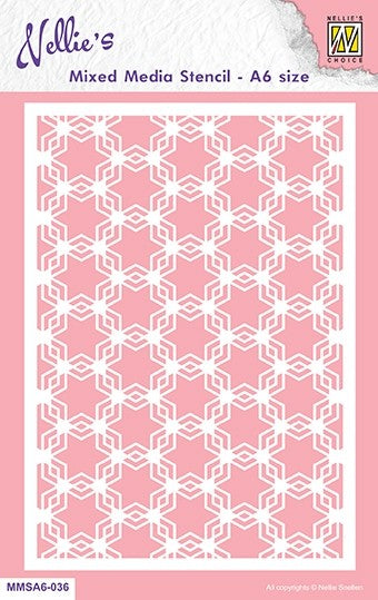 Nellie's Choice Mixed Media Stencil A6 Size - Star-1