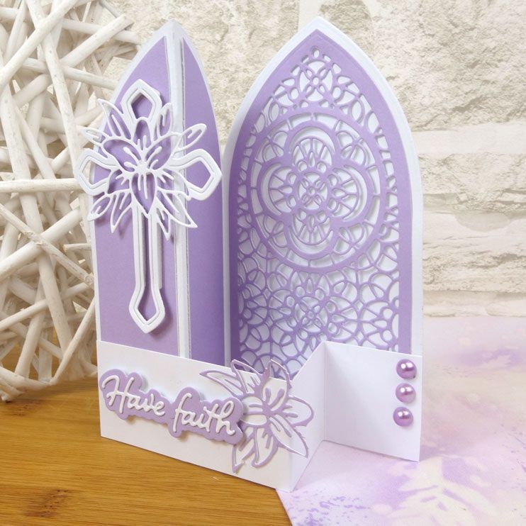 Moonstone Dies - Straight Edge Nesting Dies - Church Window