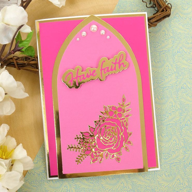 Moonstone Dies - Straight Edge Nesting Dies - Church Window