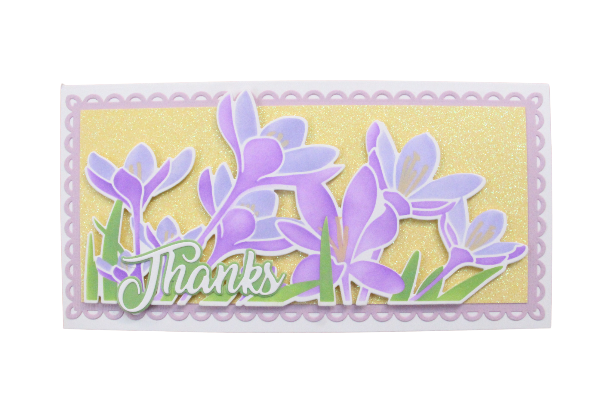 Lisa Horton Crocus Field Stencil Card
