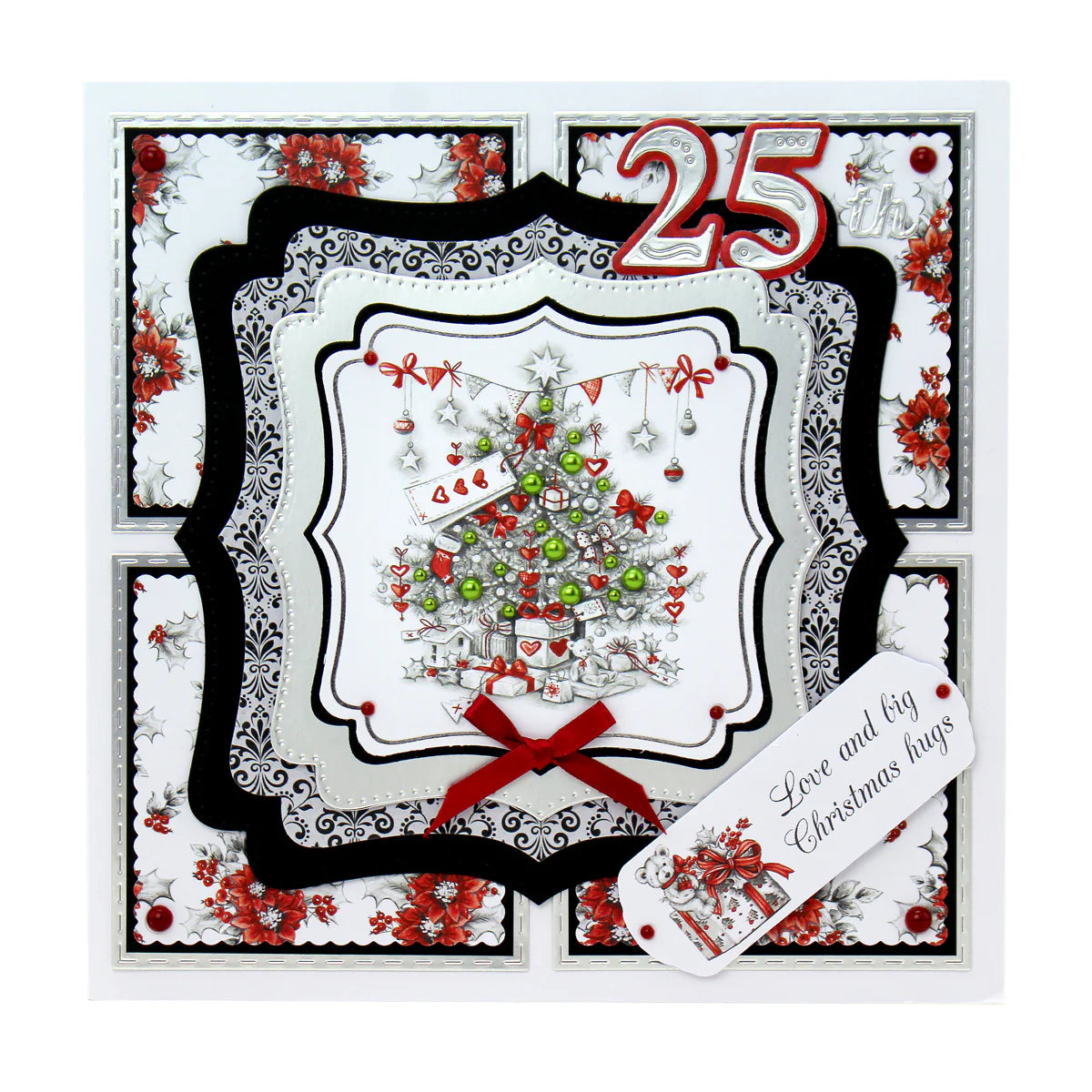 Greyscale Christmas Sentiment Toppers, 2 sheets