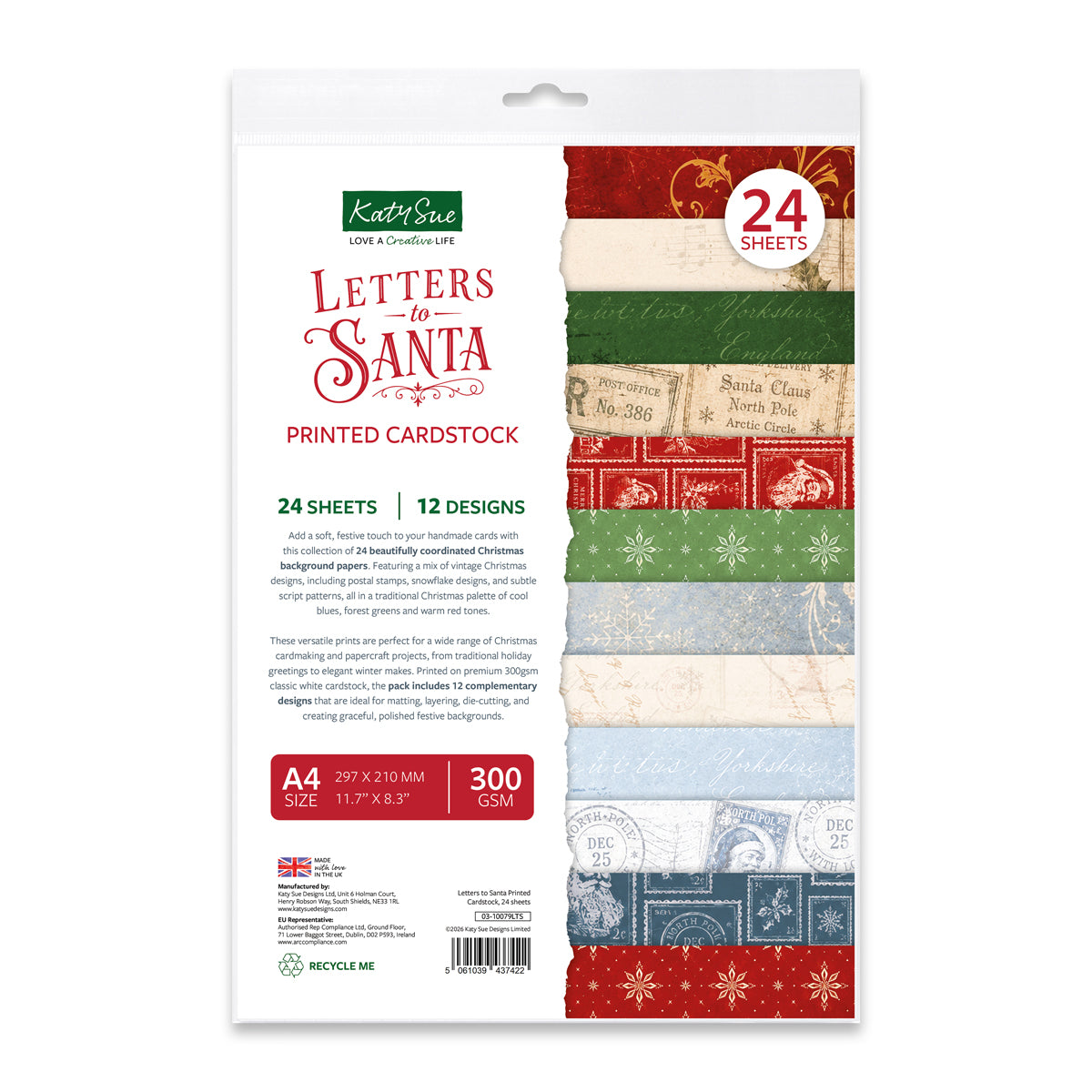 Letters to Santa Printed Cardstock, 24 sheets