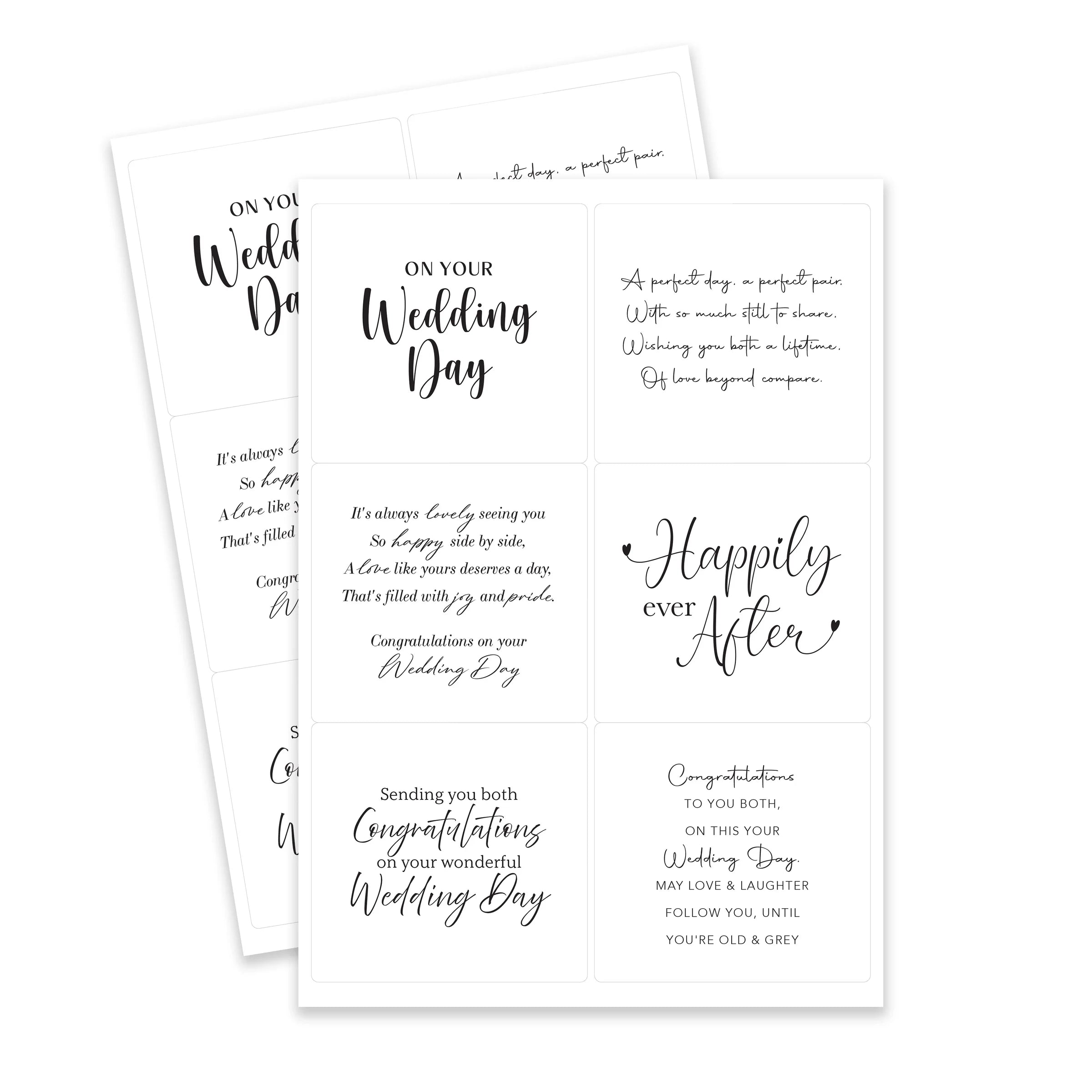 Weddings & Wishes Peelables, 48 stickers