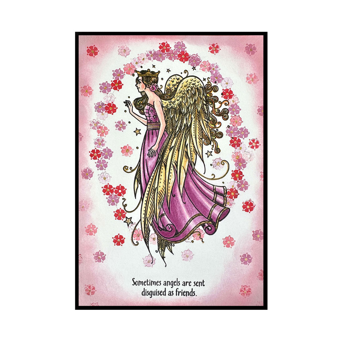 Pink Ink Designs - Seraphina - Christmas Angel, DL Stamp Set