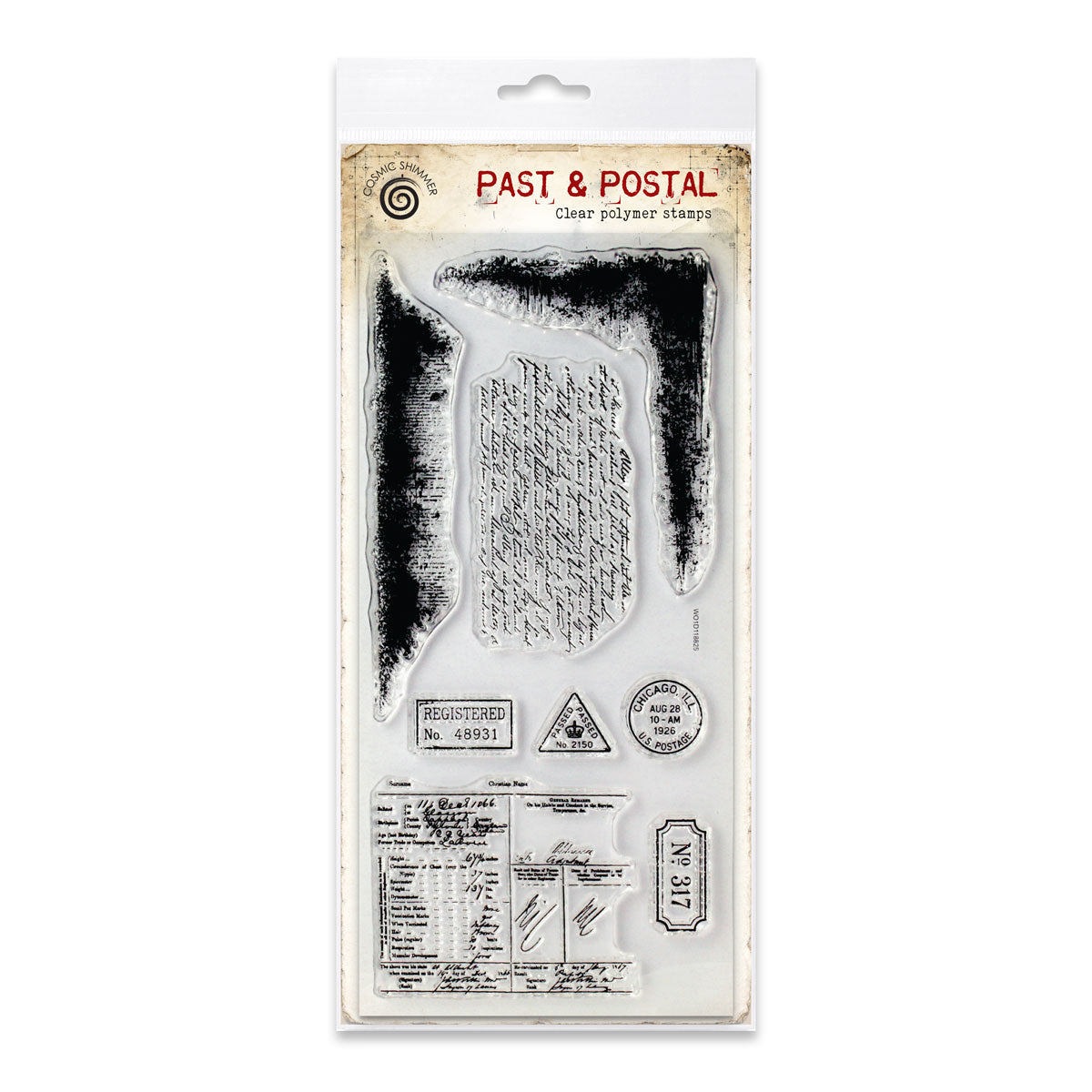 Cosmic Shimmer Past & Postal, DL Stamp Set