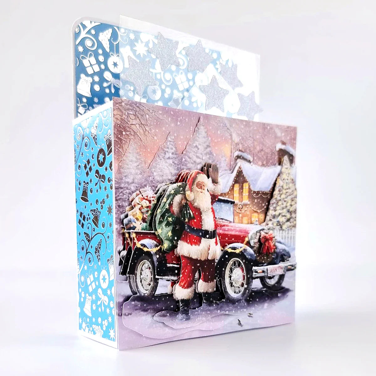 Die Cut Decoupage – Santa's Car (Pack Of 3)