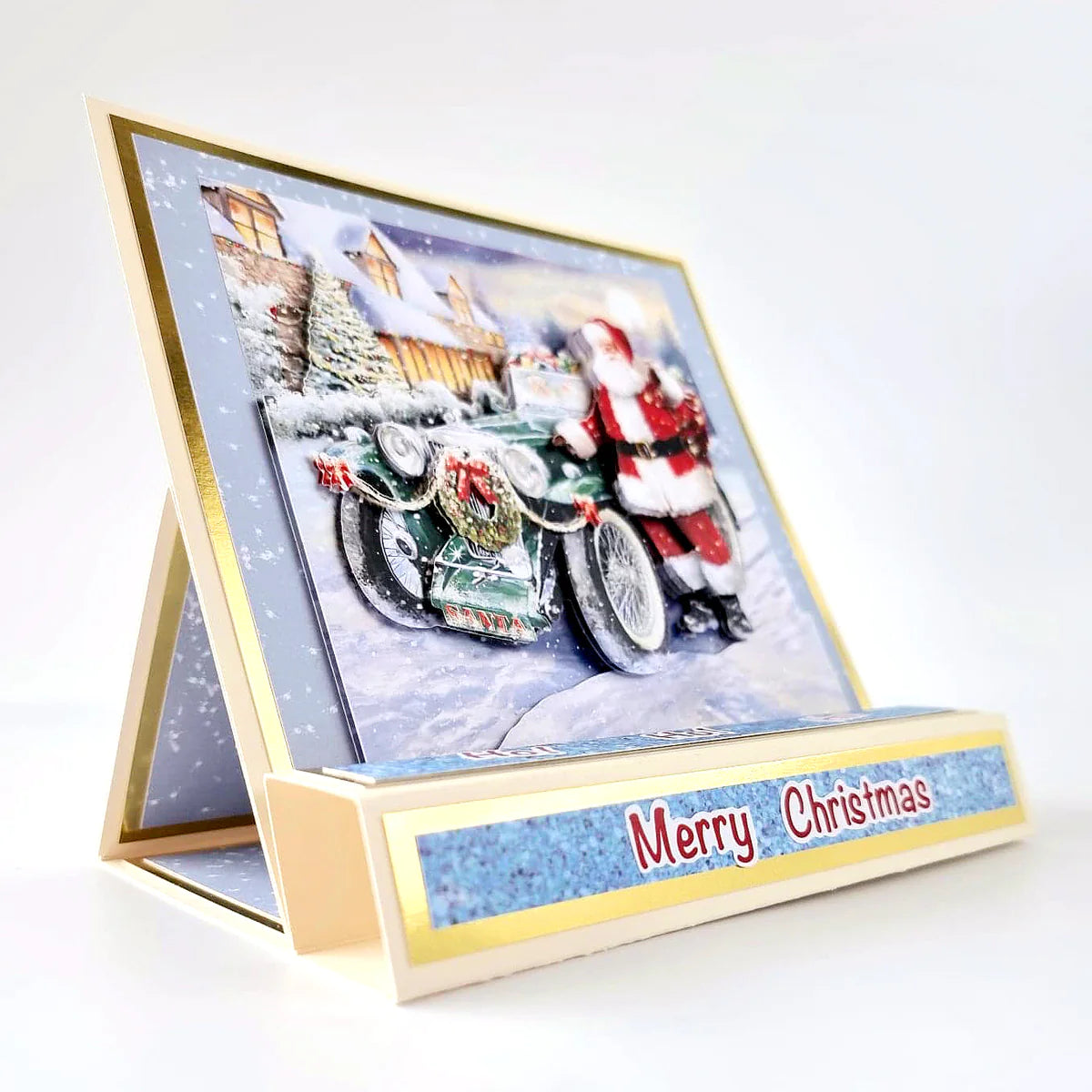 Die Cut Decoupage – Santa & Car (Pack Of 3)