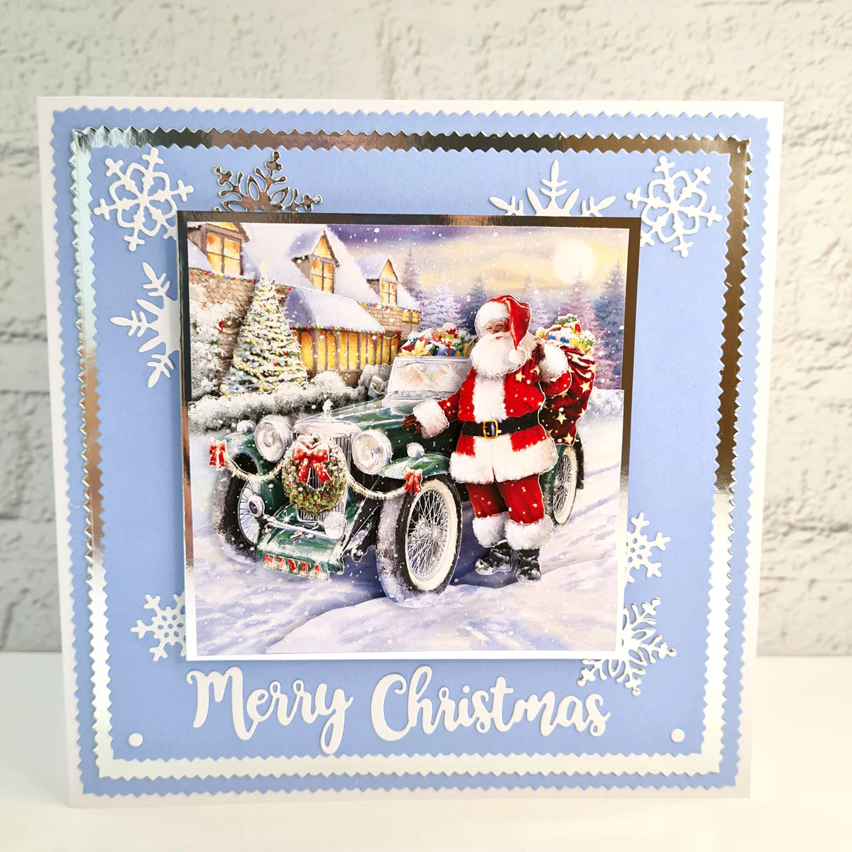 Die Cut Decoupage – Santa & Car (Pack Of 3)