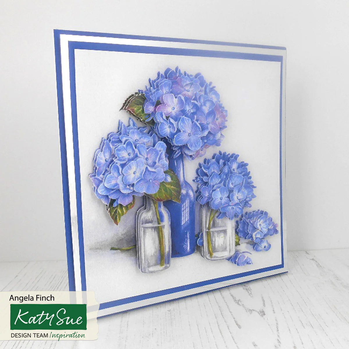 Die Cut Decoupage – Blue Hydrangeas (Pack Of 3)