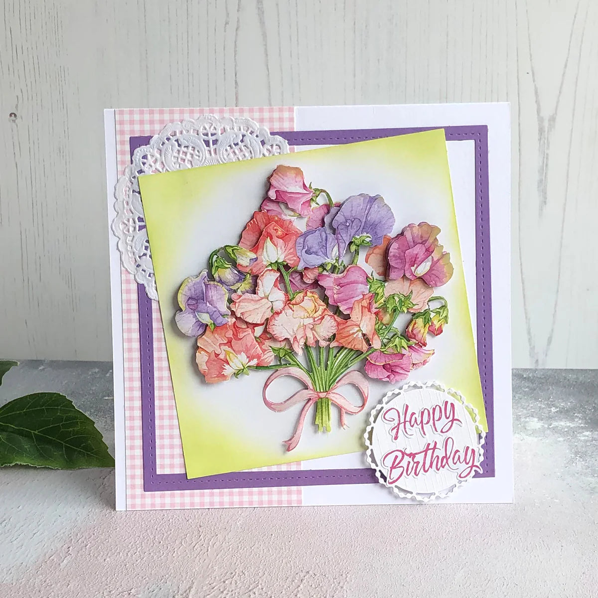 Die Cut Decoupage – Sweet Peas (Pack Of 3)