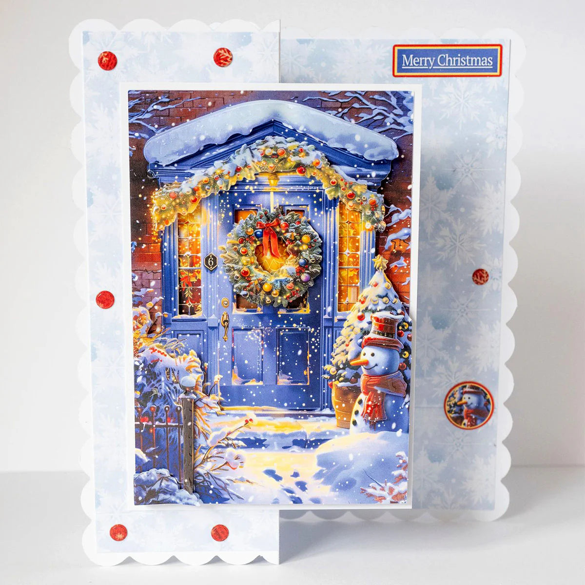 Die Cut Decoupage – Snowy Porch Scene (pack of 3)