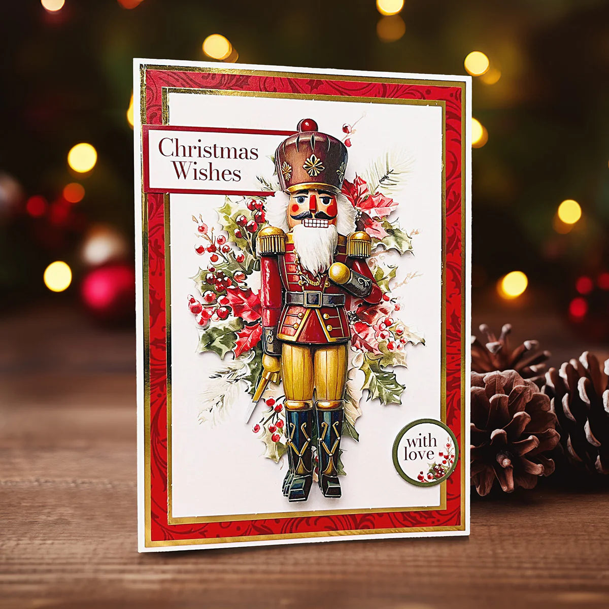 Die Cut Decoupage – Nutcracker & Holly (pack of 3)