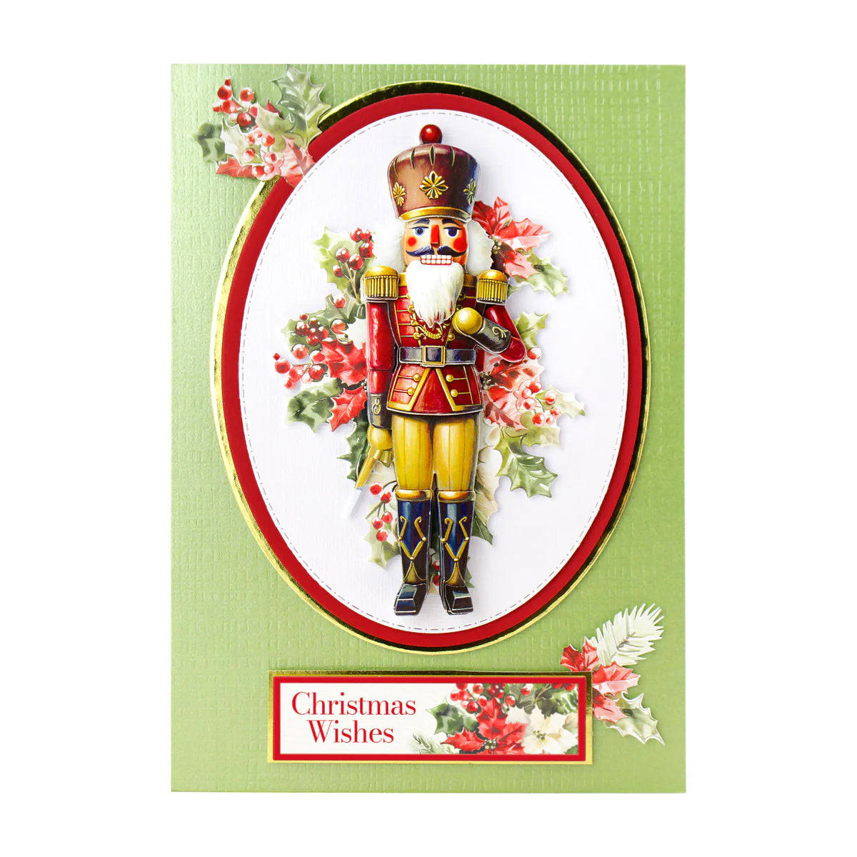 Die Cut Decoupage – Nutcracker & Holly (pack of 3)