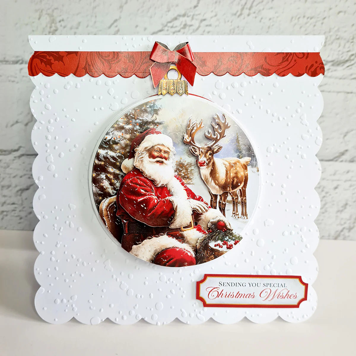 Die Cut Decoupage – Santa & Rudolph Bauble (pack of 3)