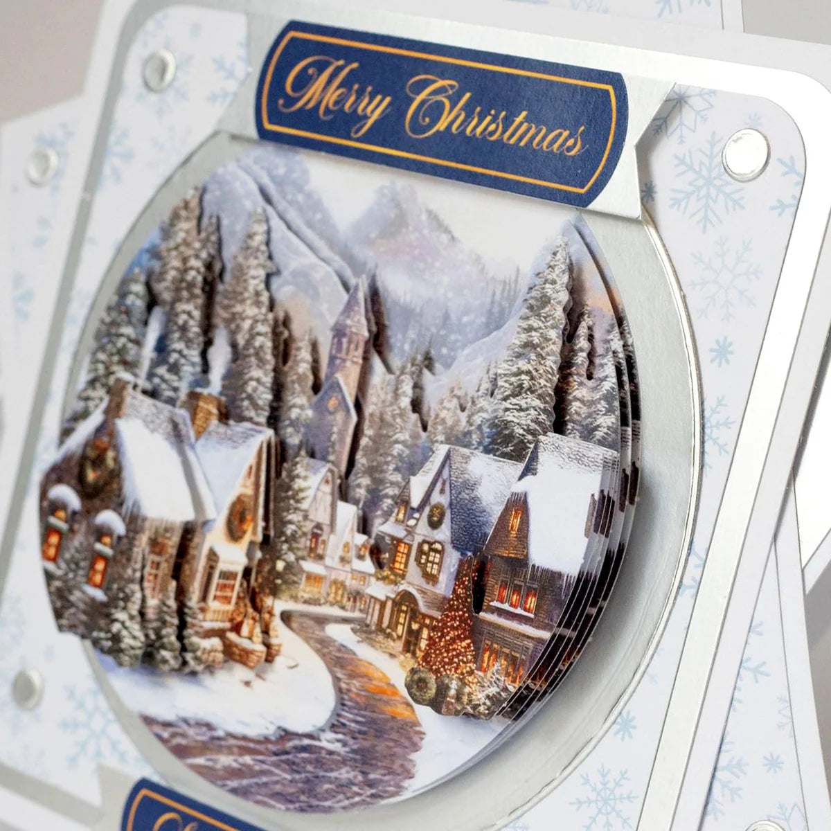 Die Cut Decoupage – Christmas Village Bauble (pack of 3)