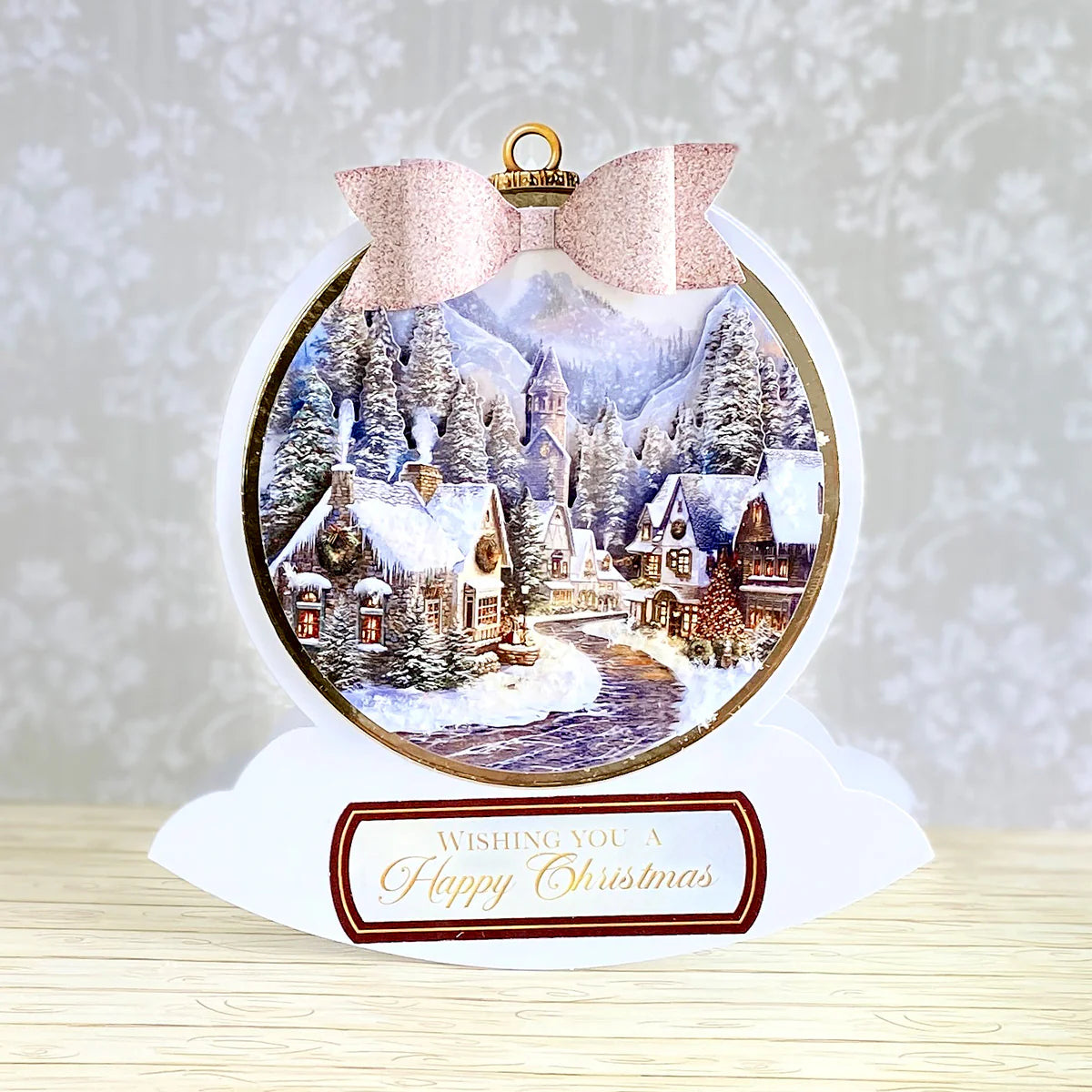 Die Cut Decoupage – Christmas Village Bauble (pack of 3)