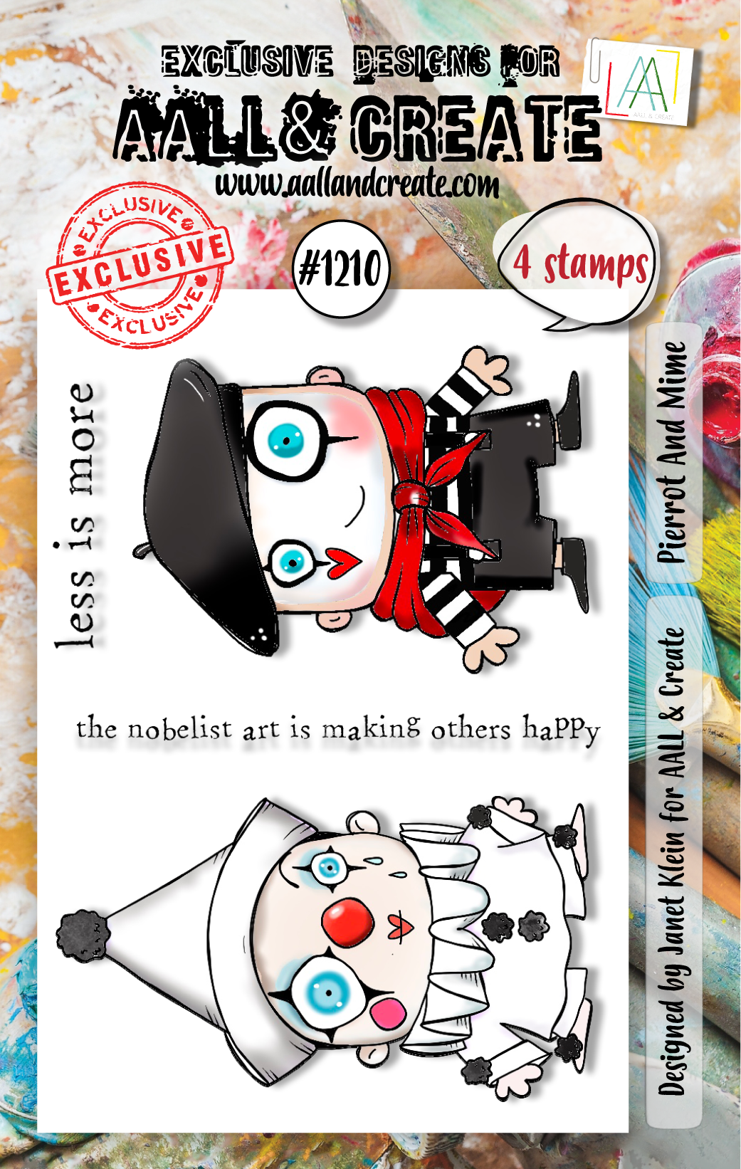 AALL and Create - A7 Stamp Set - Pierrot And Mime