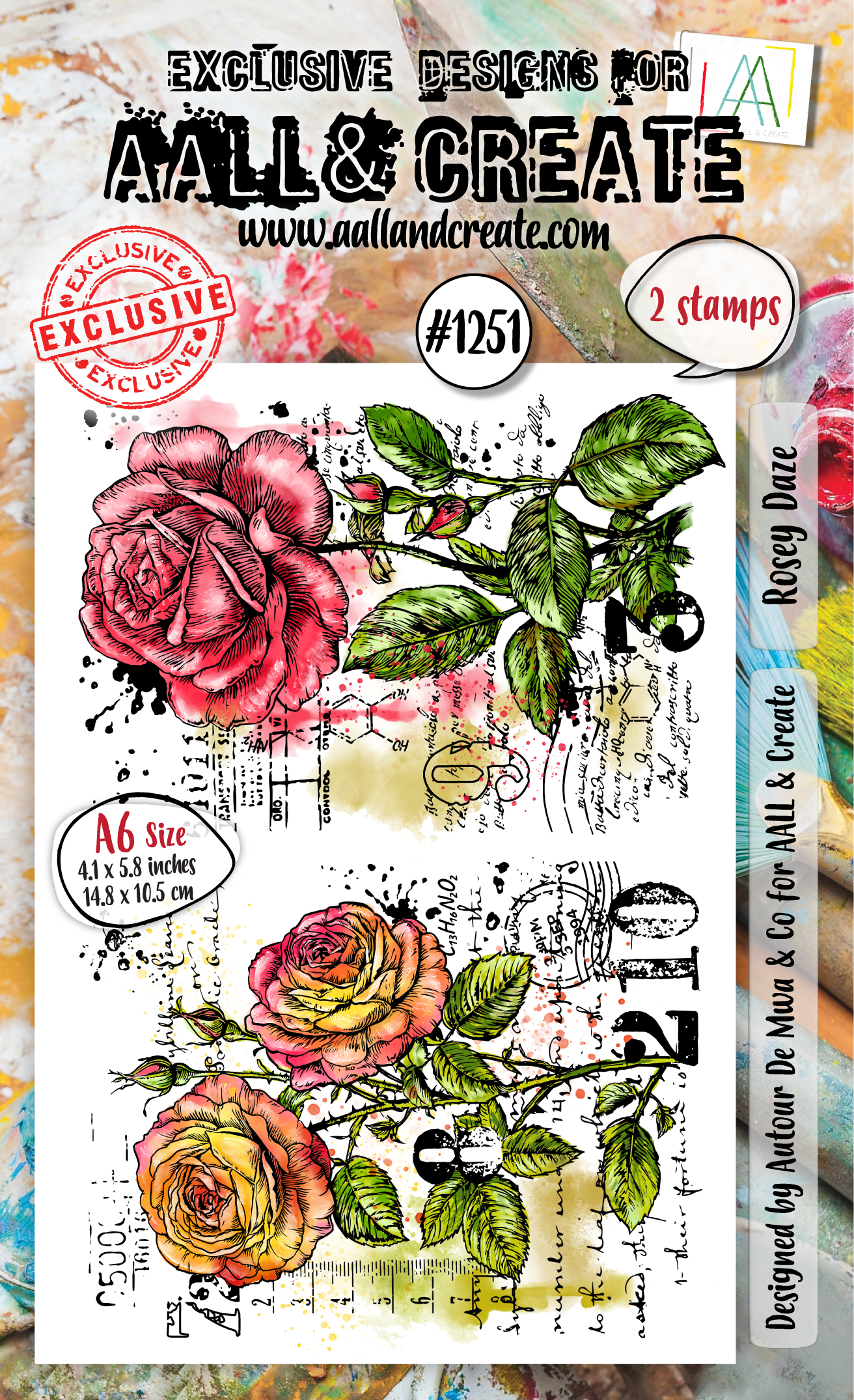 AALL and Create - A6 Stamp Set - Rosey Daze