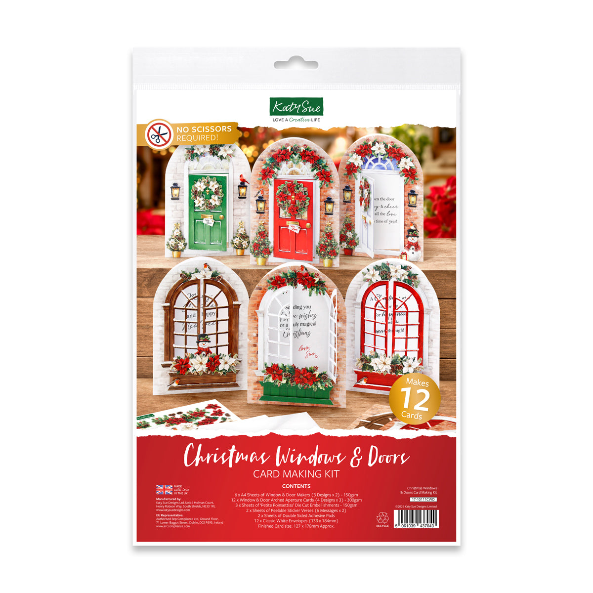 Christmas Windows & Doors, Card Making Kit