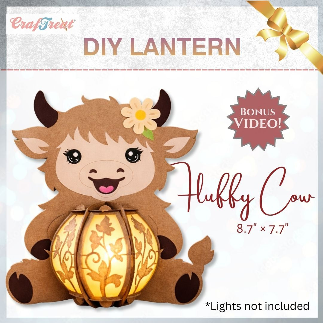 CrafTreat DIY Paper Lanterns - Fluffy Cow