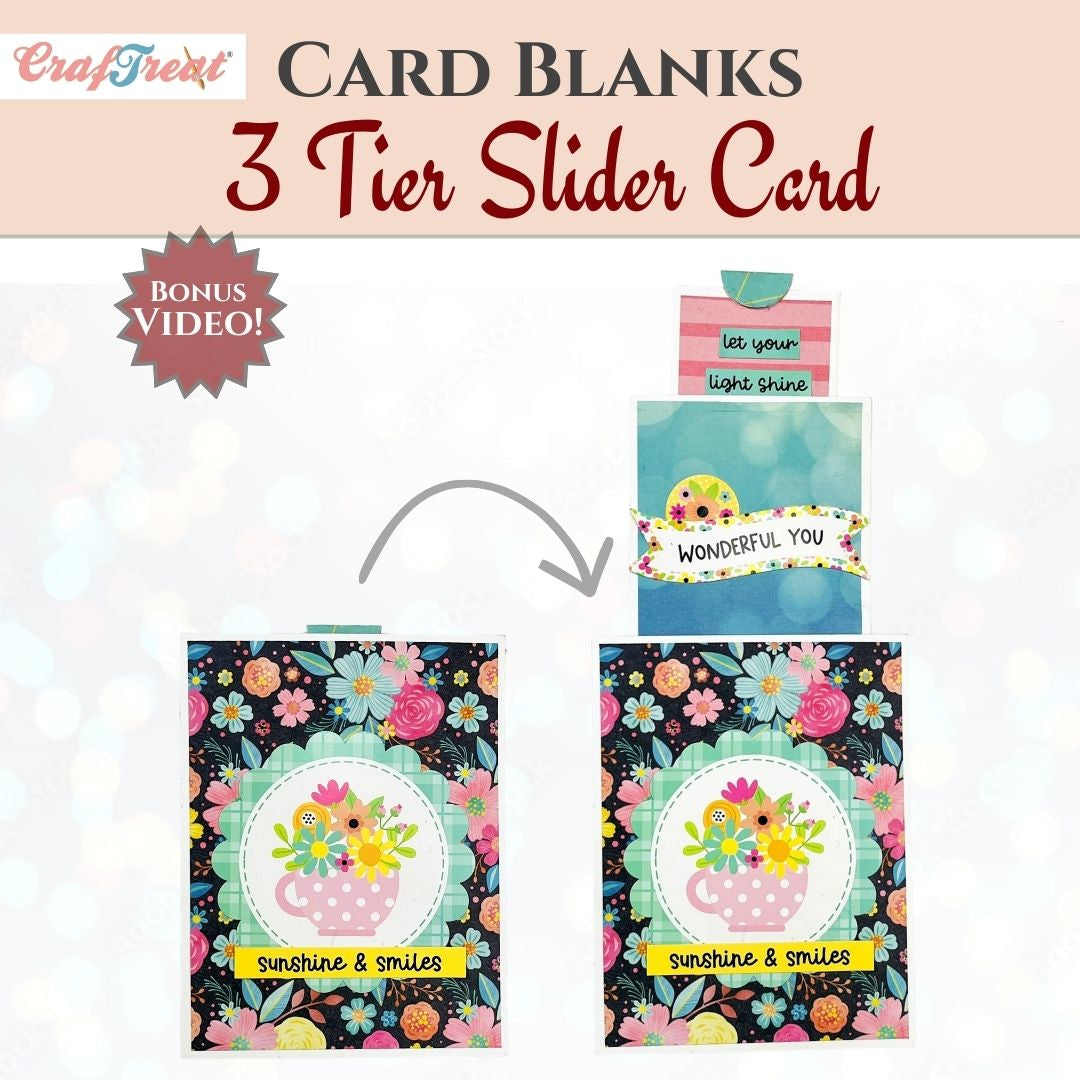 CrafTreat Card Blanks - 3 Tier Slider Card