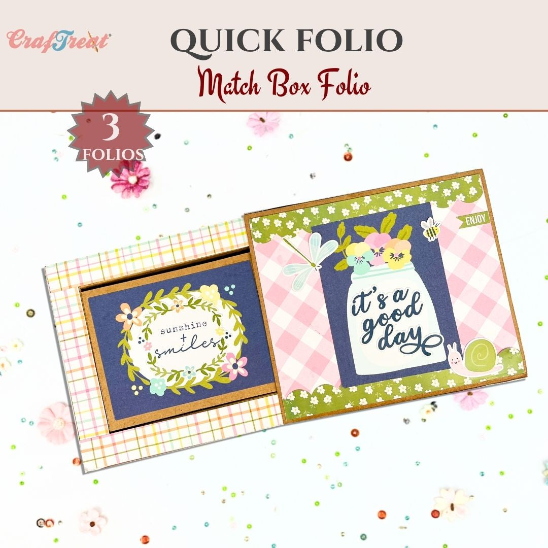 Craftreat Scrapbook Blank Quick Folio  - Match Box Folio