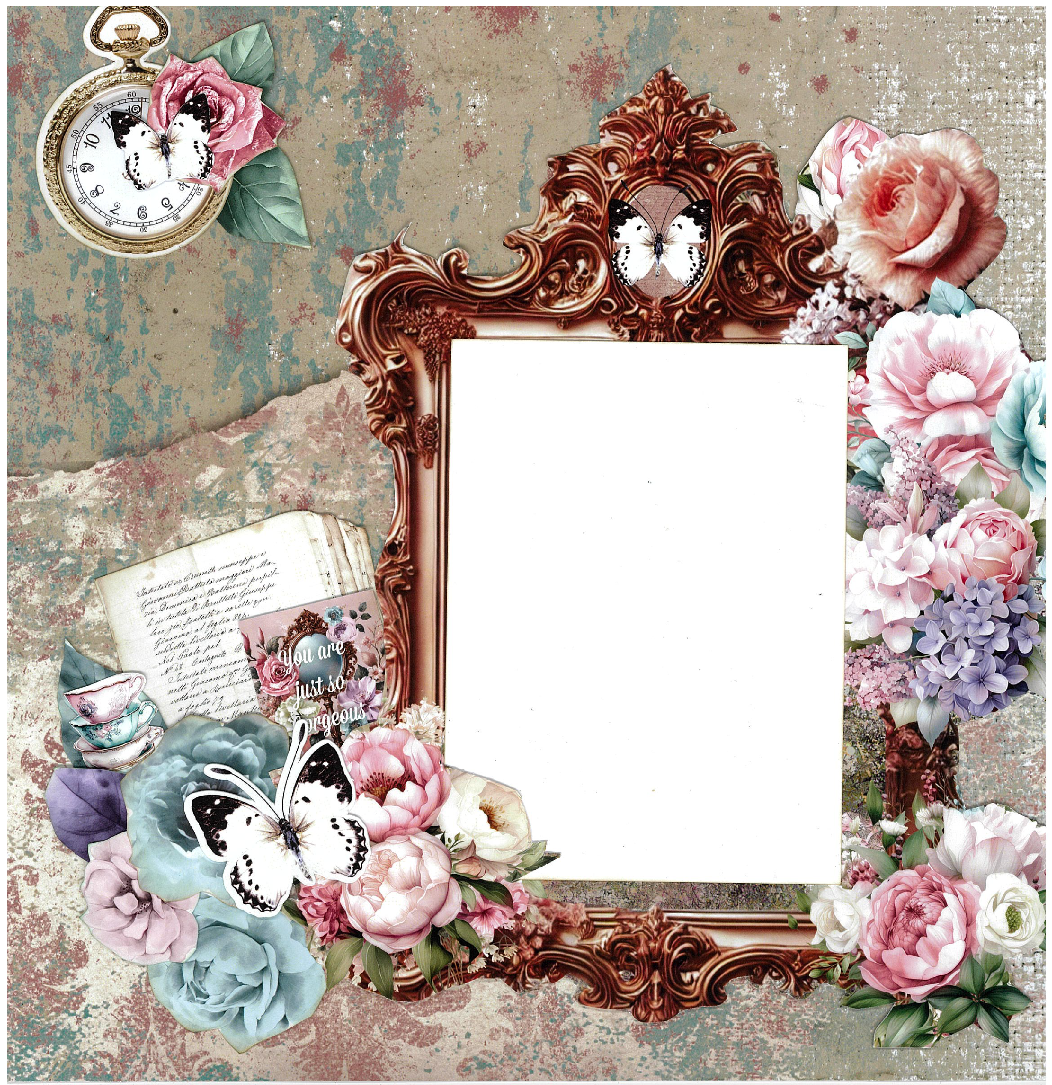 3Quarter Designs Positivi-Tea 12x12 Design Paper & Diecuts Set