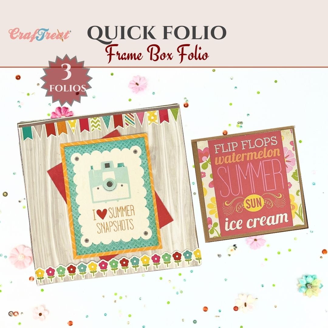 Craftreat Scrapbook Blank Quick Folio  - Frame Box Folio