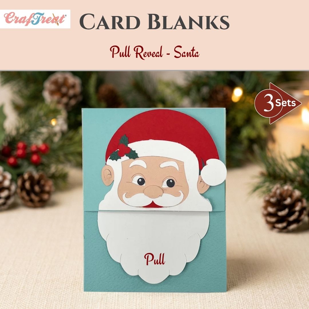 CrafTreat Card Blank - Pull Reveal Santa 3 pcs