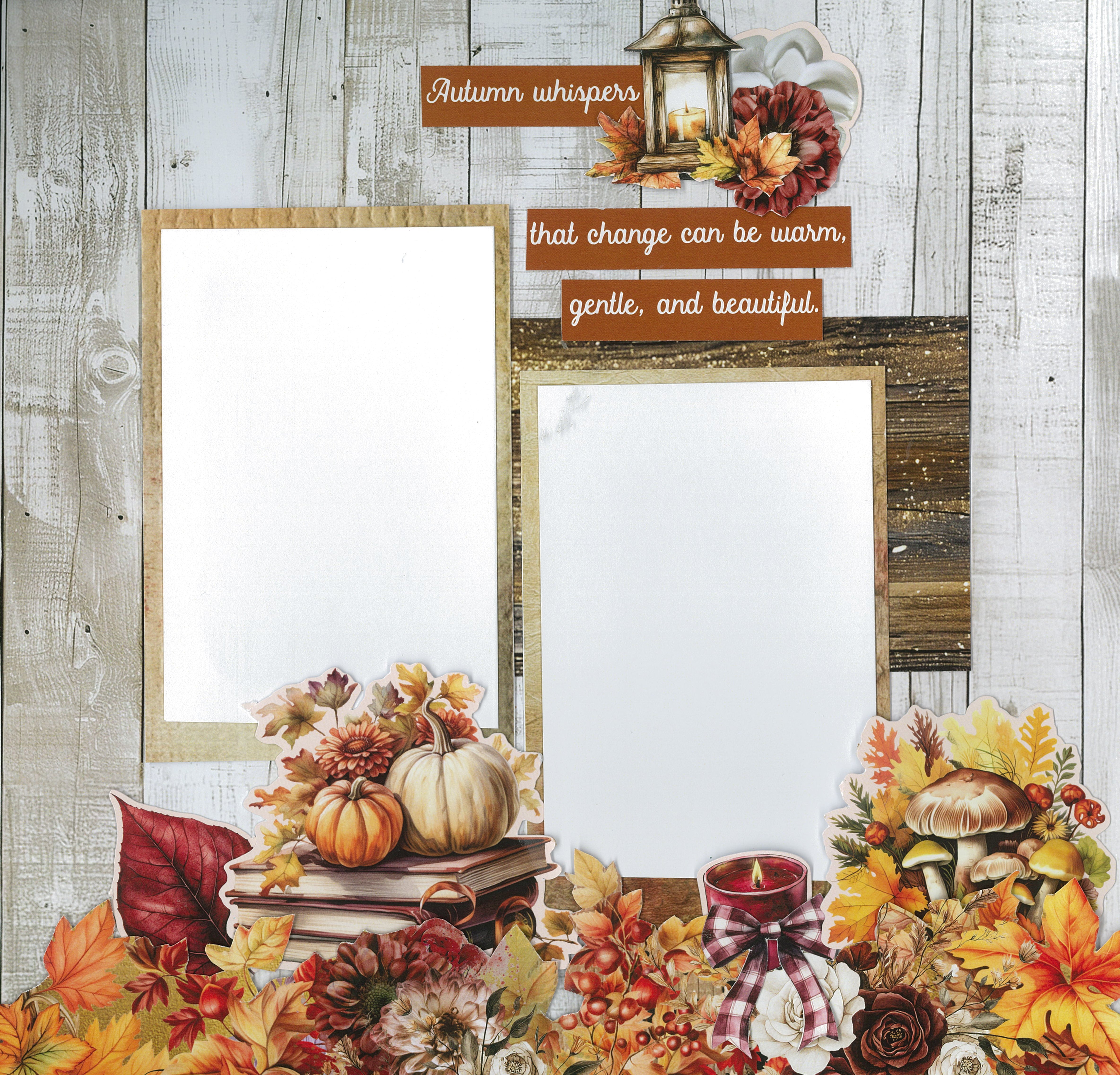 3Quarter Designs Autumn Whispers 12x12 Design Paper & Diecuts Set