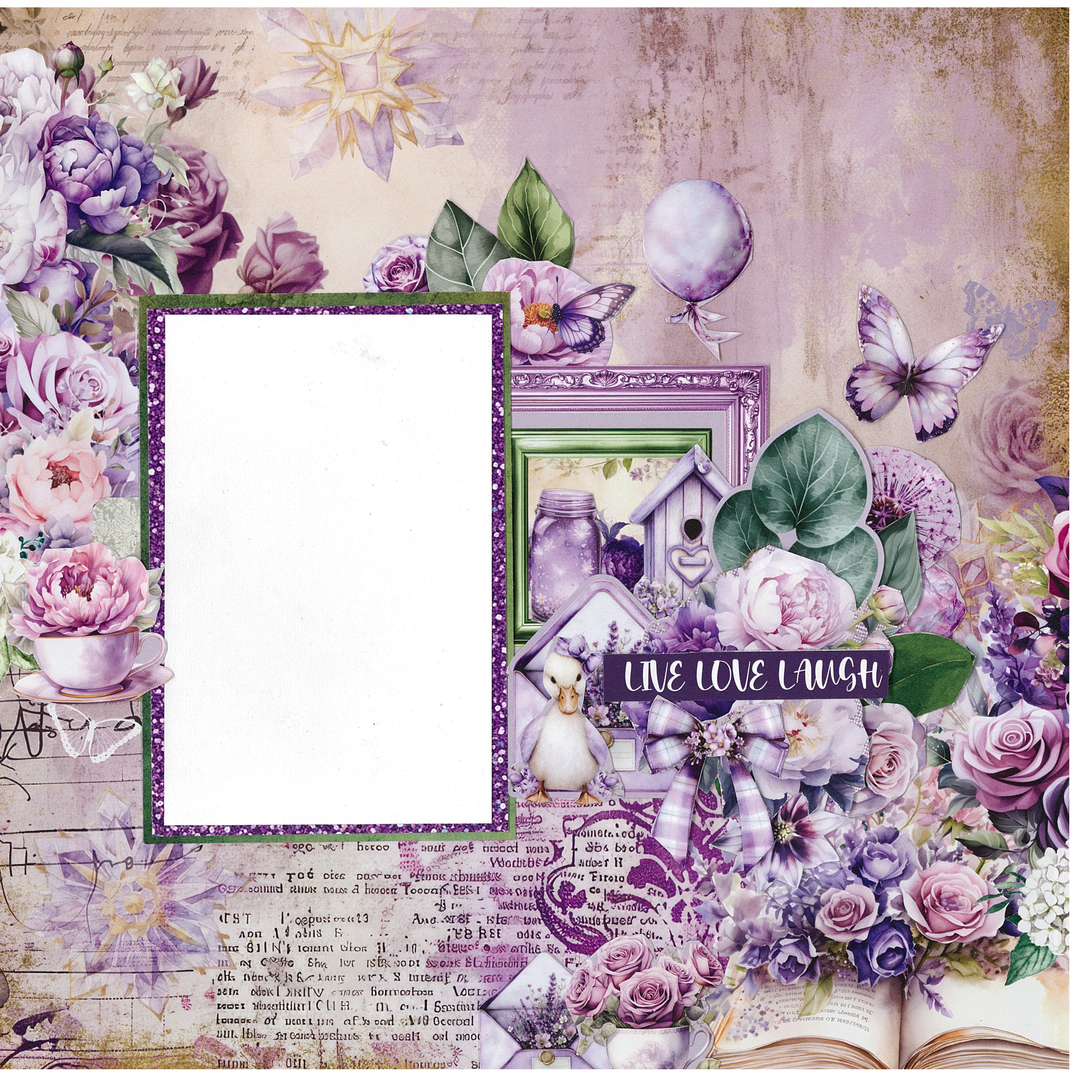 3Quarter Designs Violet Dreams 12x12 Designer Paper & Diecuts Set