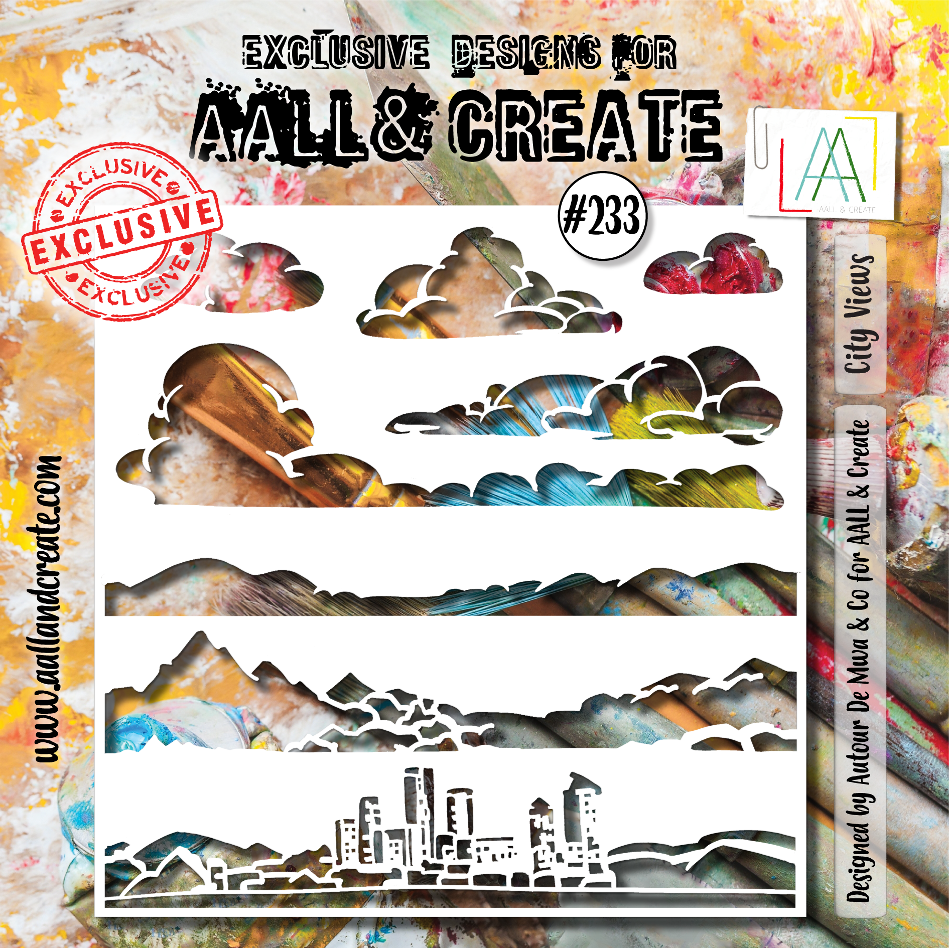 AALL and Create - 6"x6" Stencil - City Views