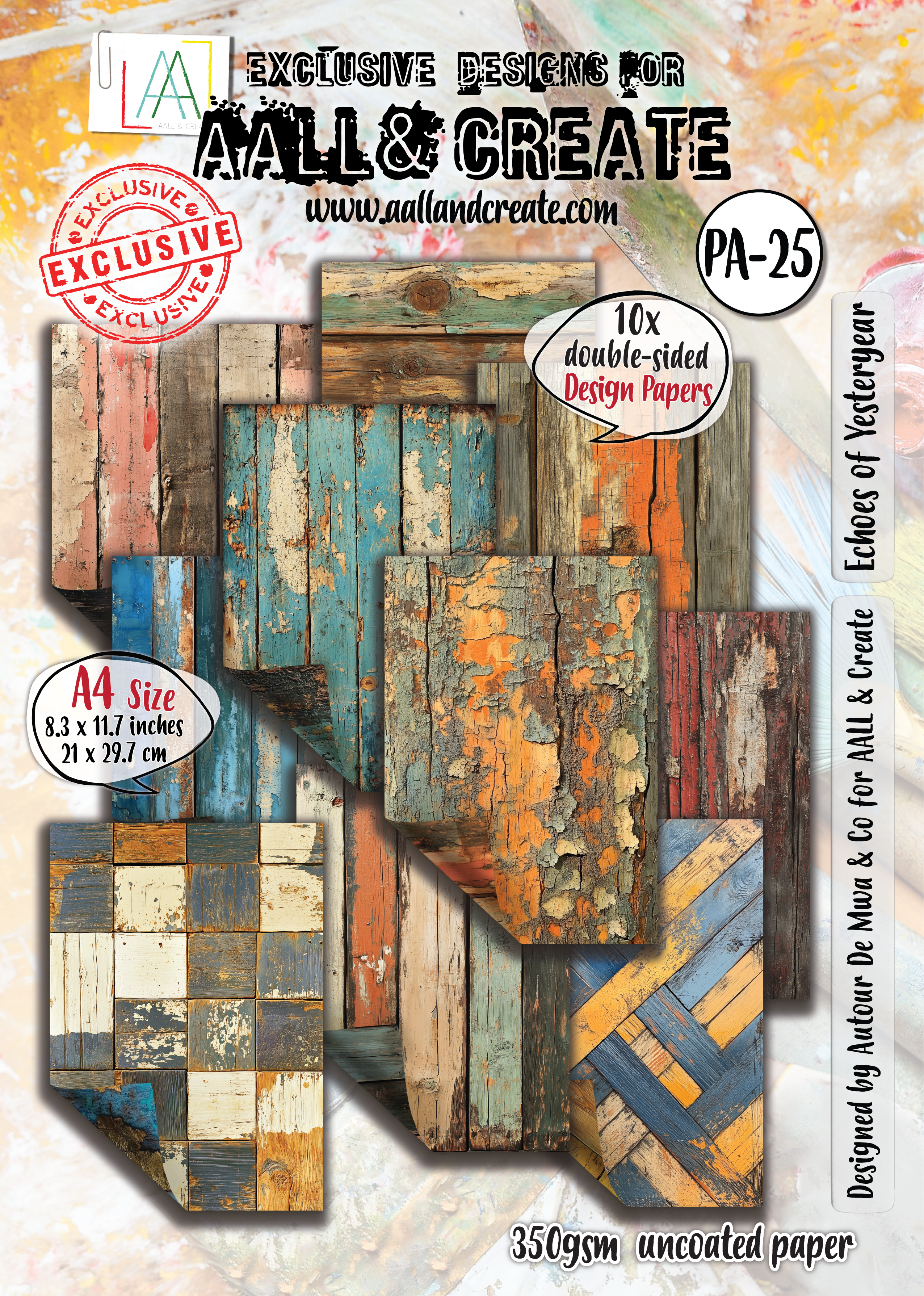 AALL and Create - A4 Design Paper - Echoes of Yesteryear
