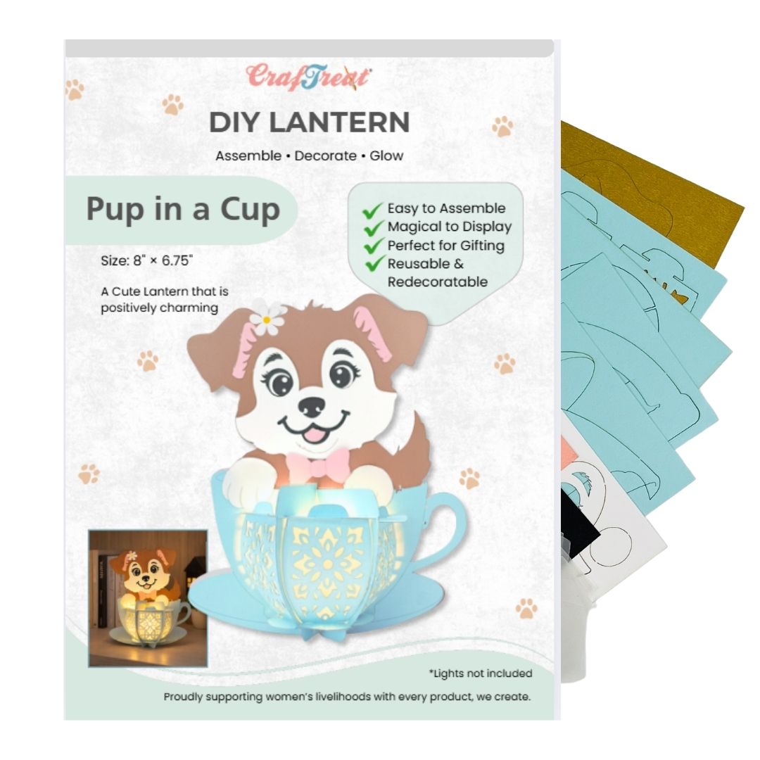 CrafTreat DIY Paper Lanterns - Pup in a Cup