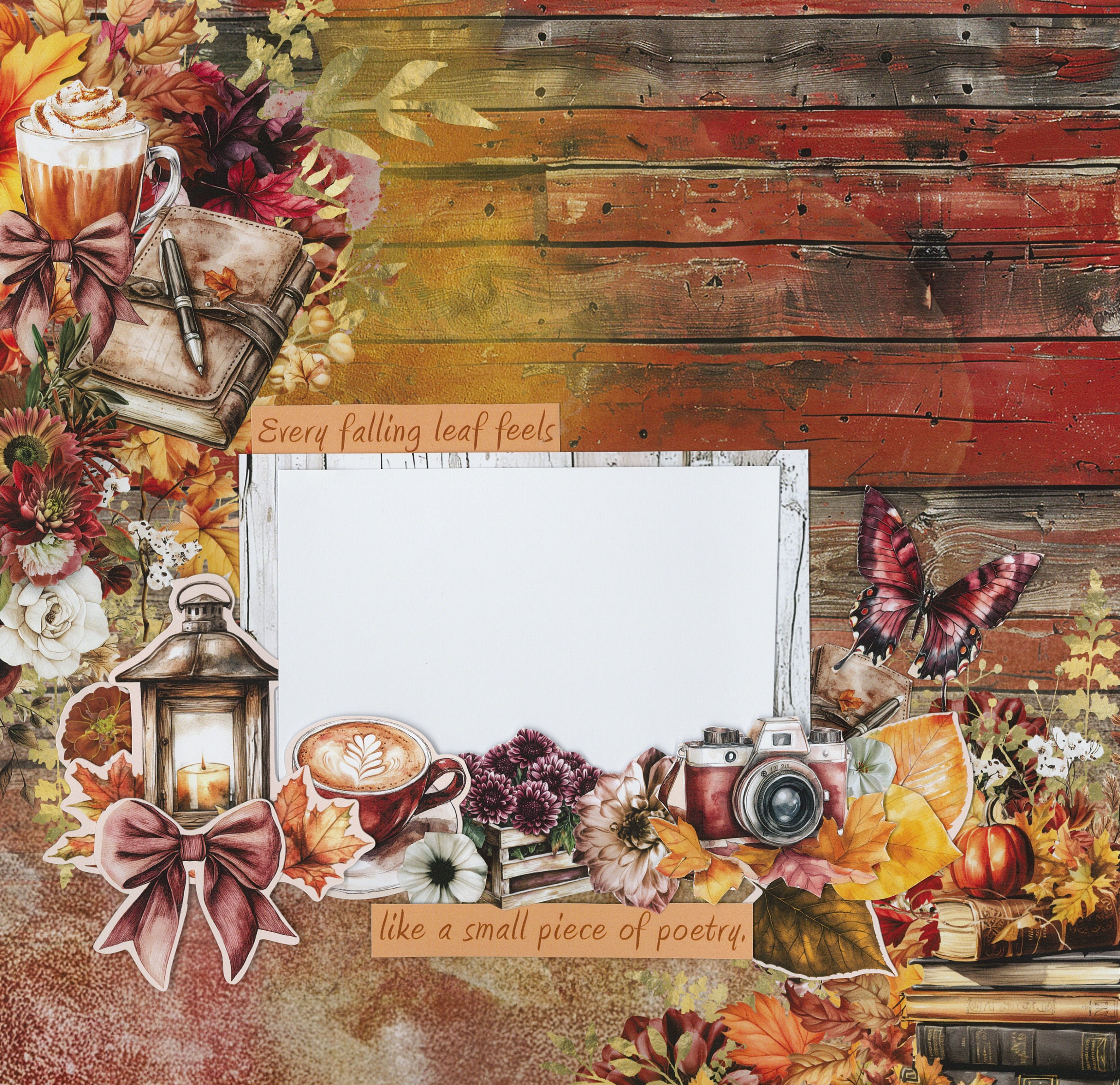 3Quarter Designs Autumn Whispers 12x12 Design Paper & Diecuts Set