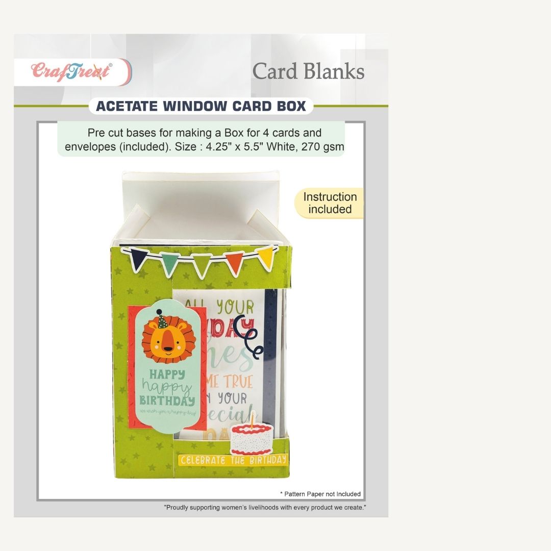 CrafTreat Box Blank - Acetate Window Card Box