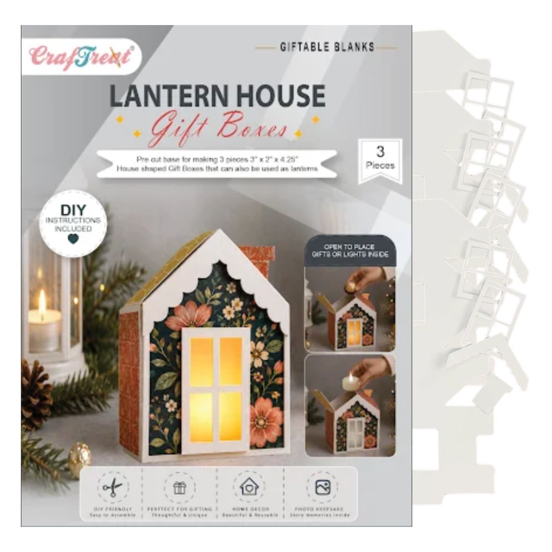 CrafTreat Giftable Blanks - House Lantern Gift Boxes