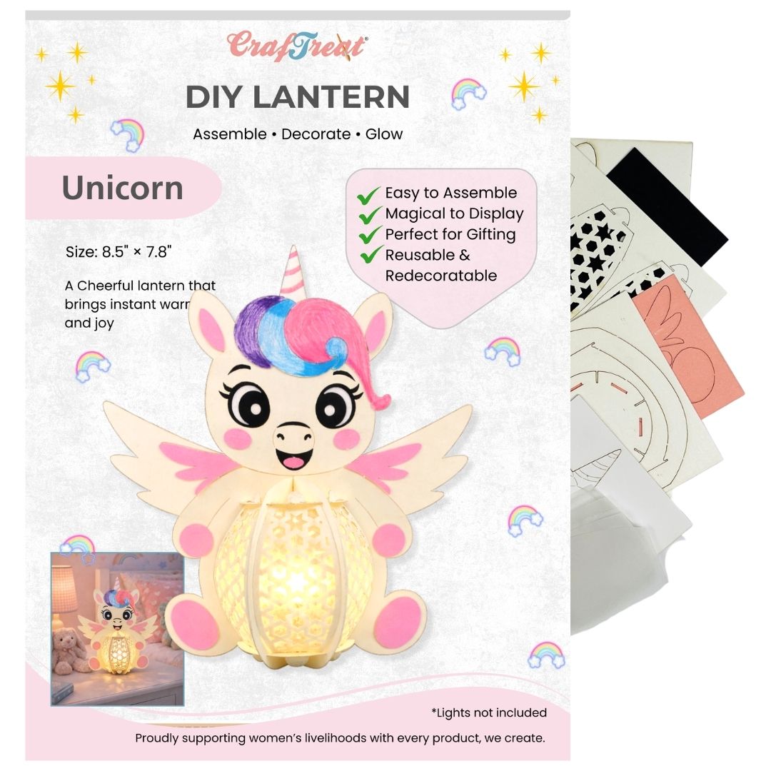 CrafTreat DIY Paper Lanterns - Unicorn