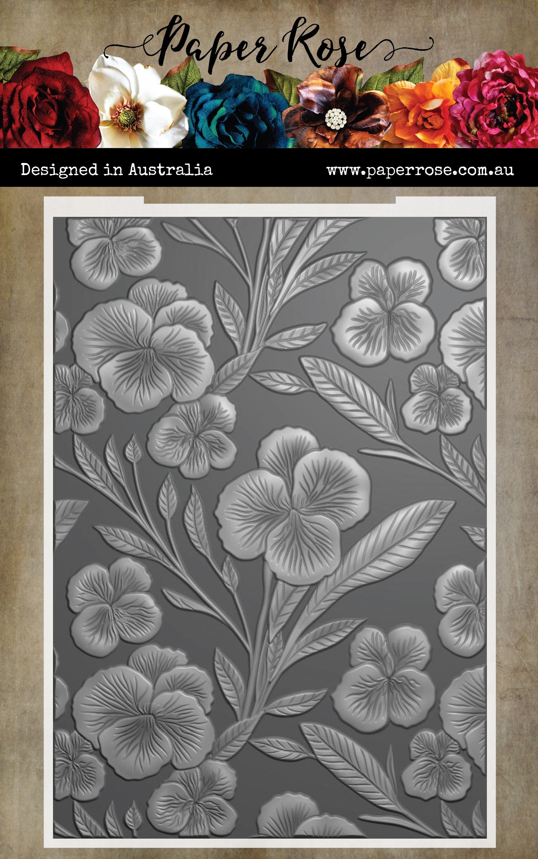 Perfect Pansies 3D Embossing Folder 32946