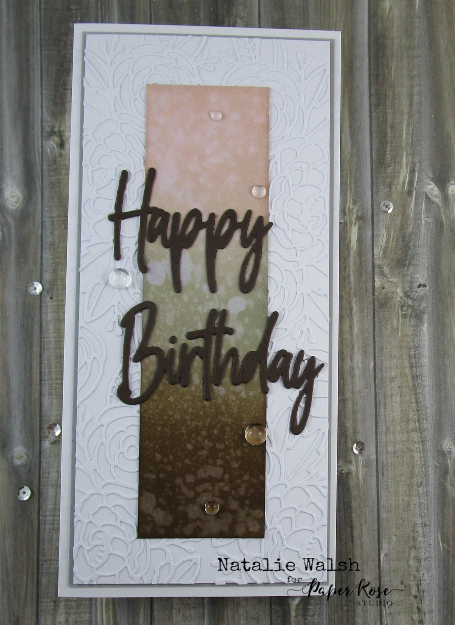 Tall Script Words Happy Birthday Metal Cutting Die 26101