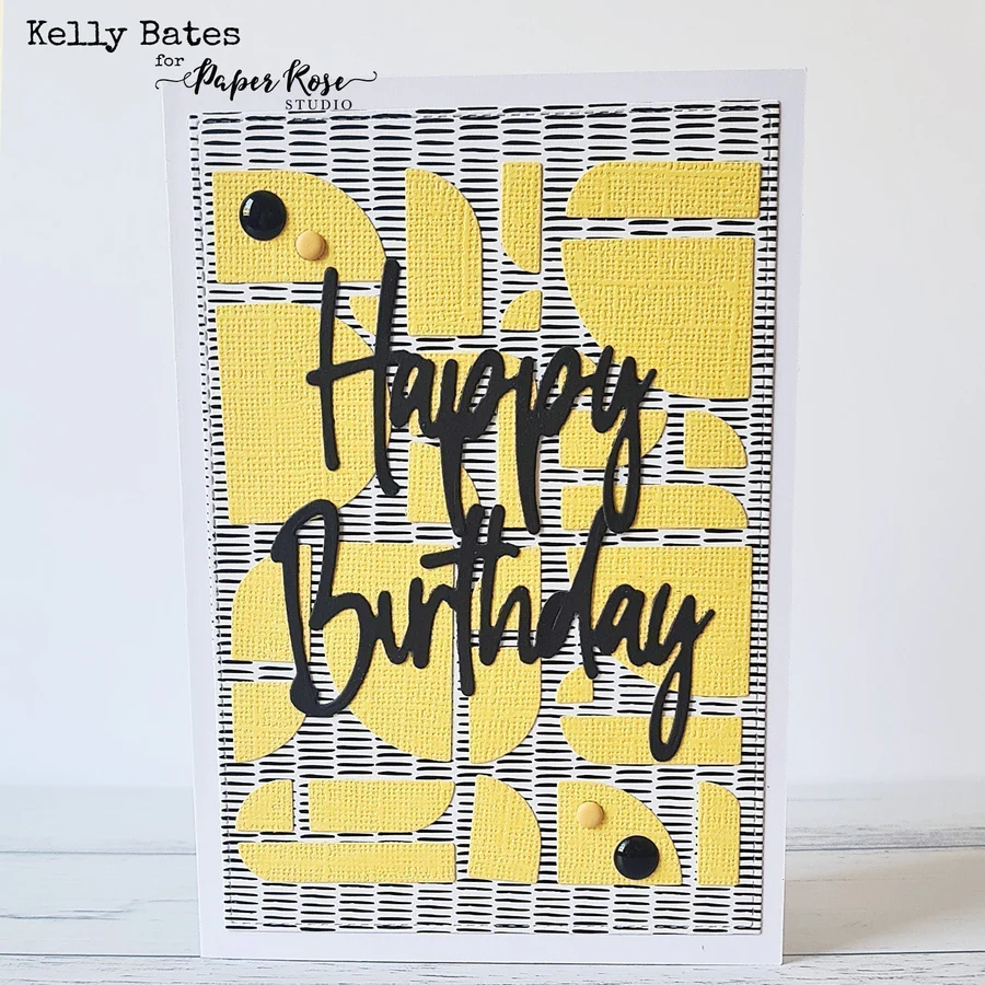 Tall Script Words Happy Birthday Metal Cutting Die 26101