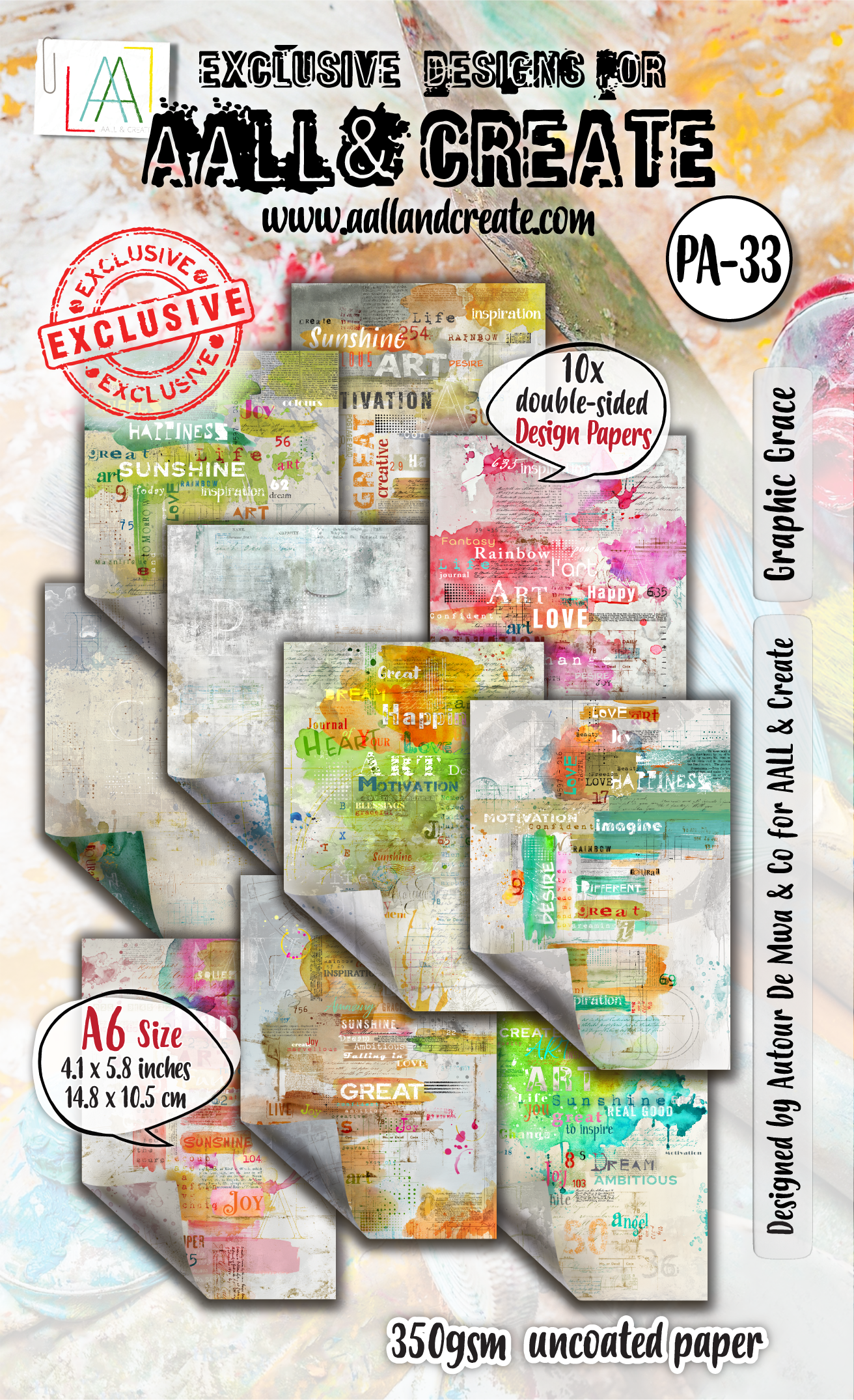 AALL and Create - A6 Design Paper - Graphic Grace