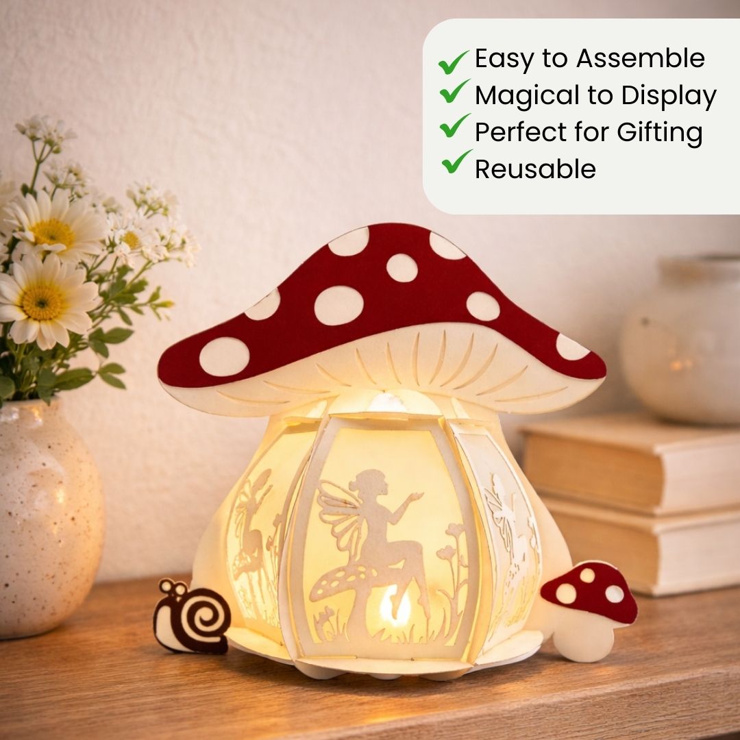 CrafTreat DIY Paper Lanterns - Mushroom