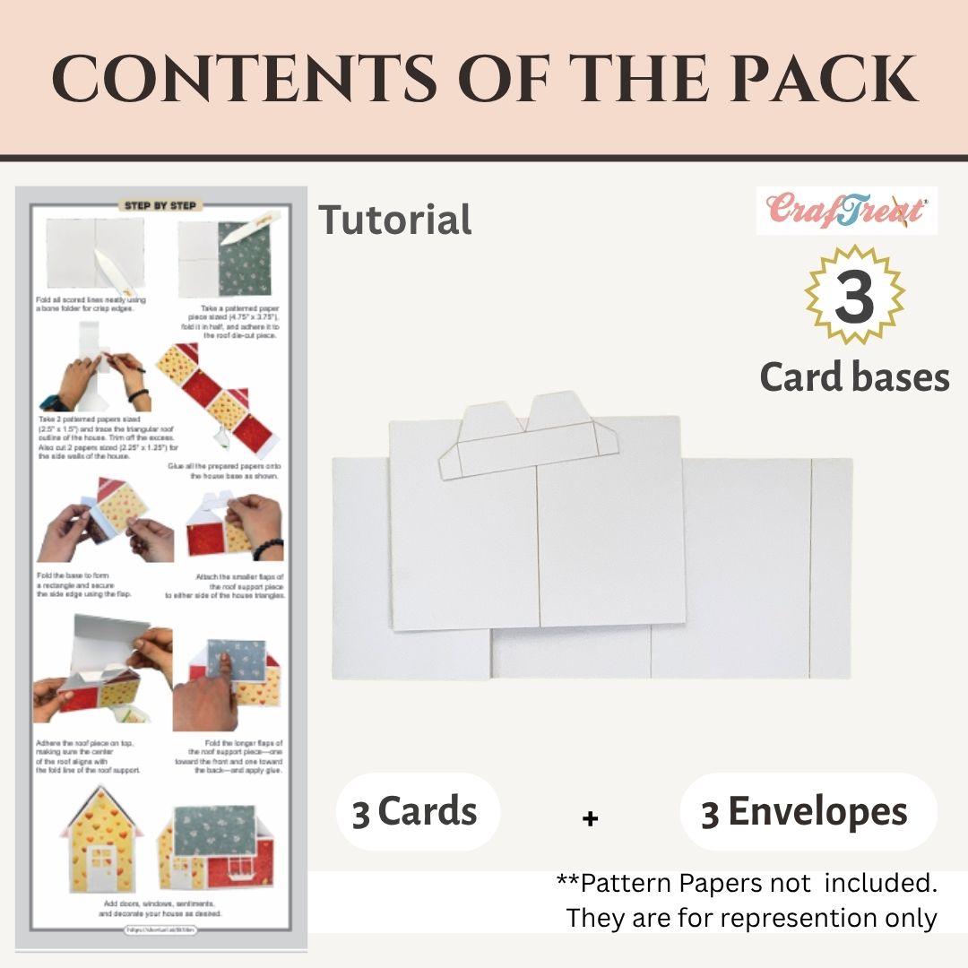 CrafTreat Card Blank - House Pop-up Card      