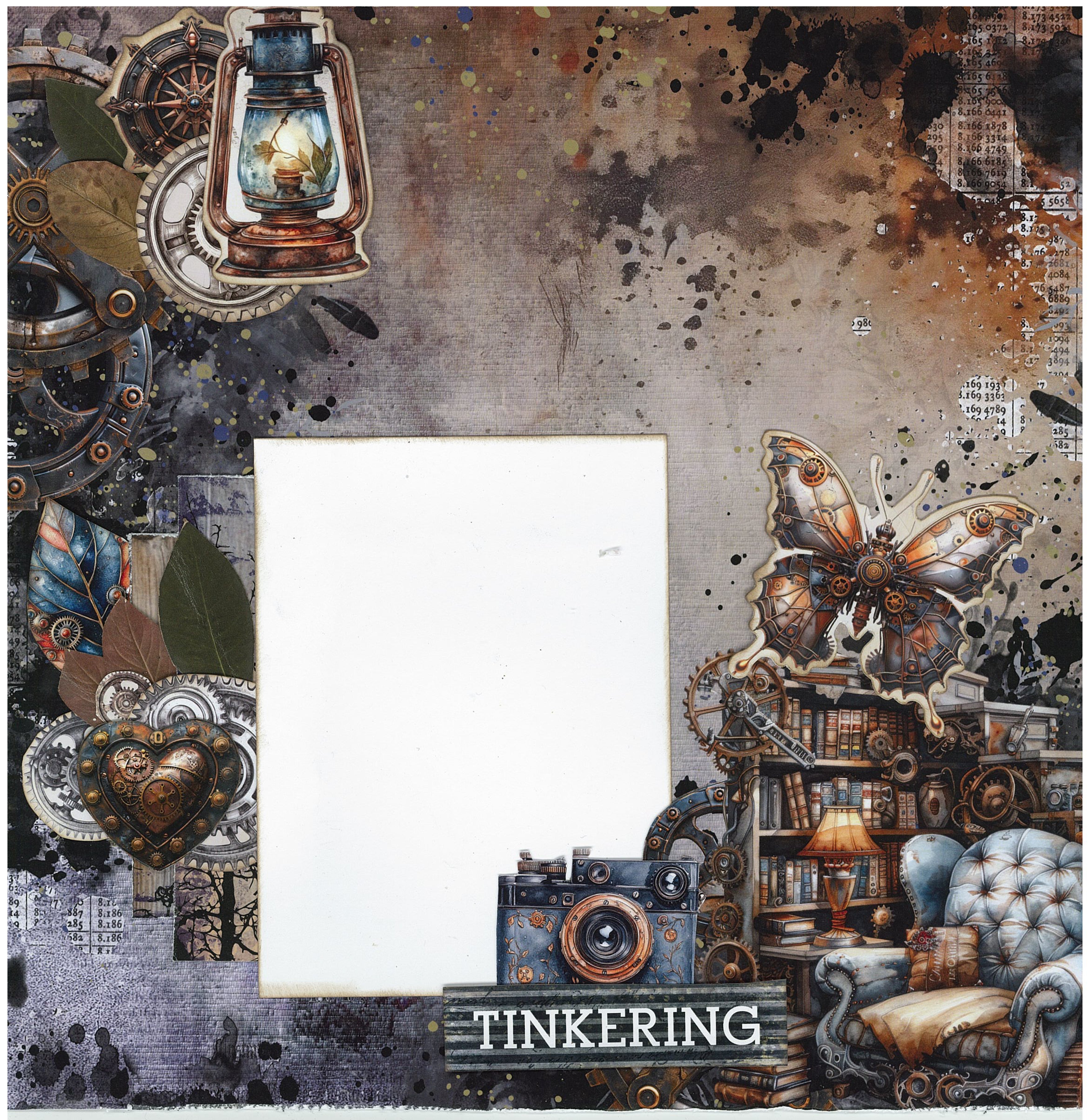 3Quarter Designs Rustic Tinkerer 12x12 Design Paper & Diecuts Set