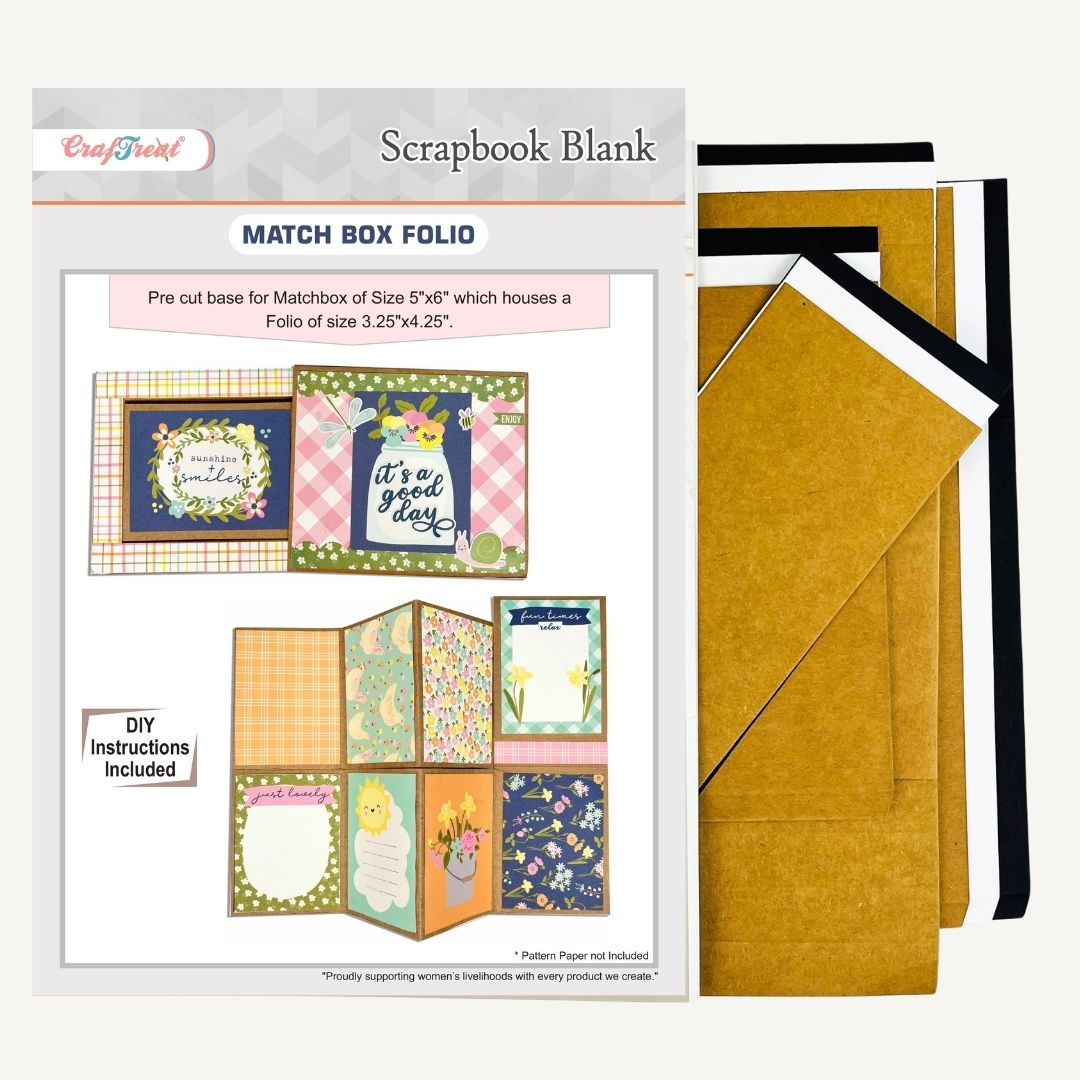 Craftreat Scrapbook Blank Quick Folio  - Match Box Folio