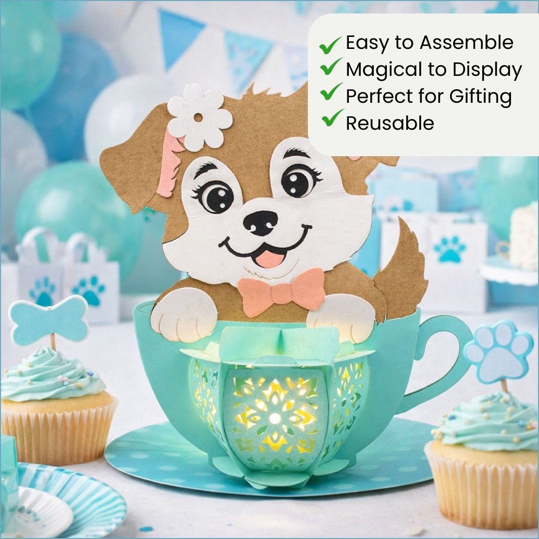 CrafTreat DIY Paper Lanterns - Pup in a Cup