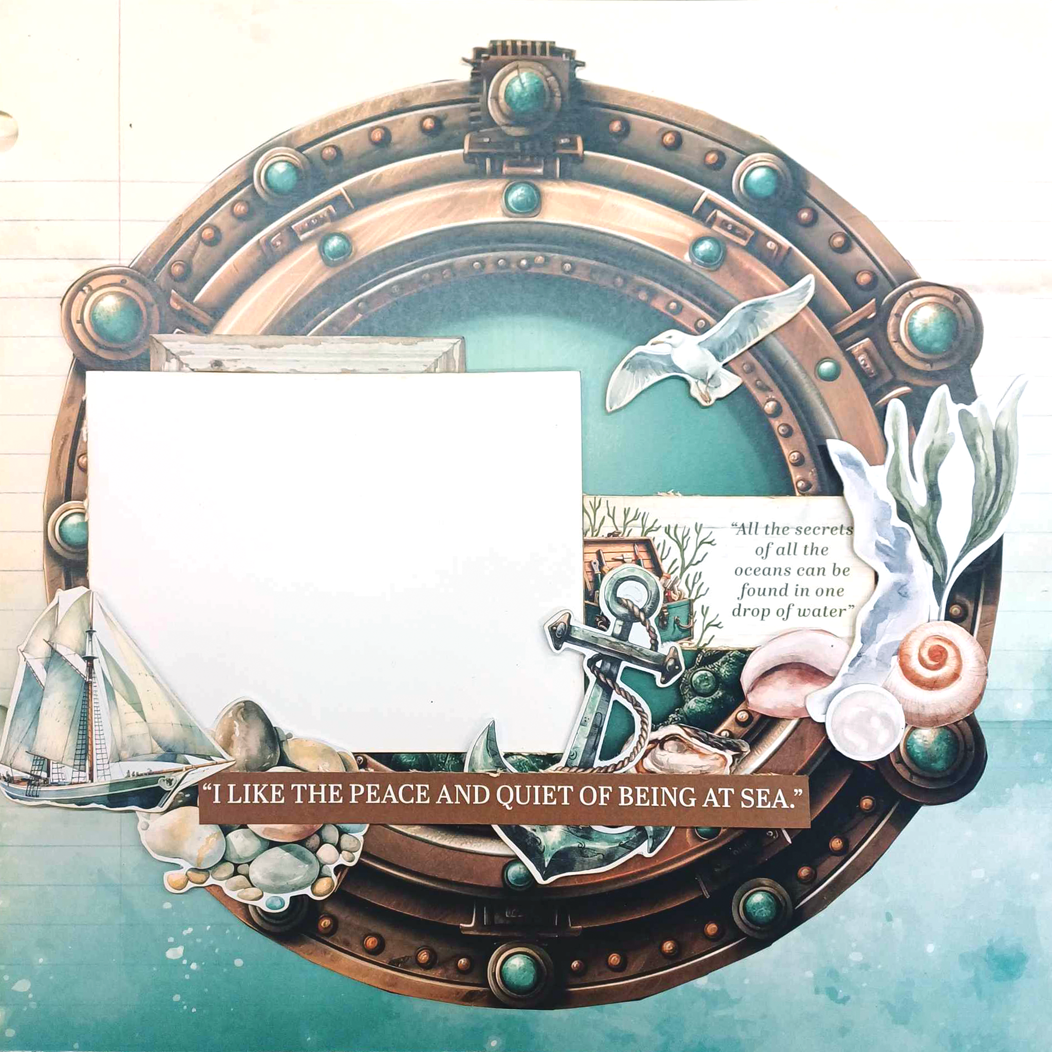 3Quarter Designs Maritime Tides 12x12 Scrapbook Collection