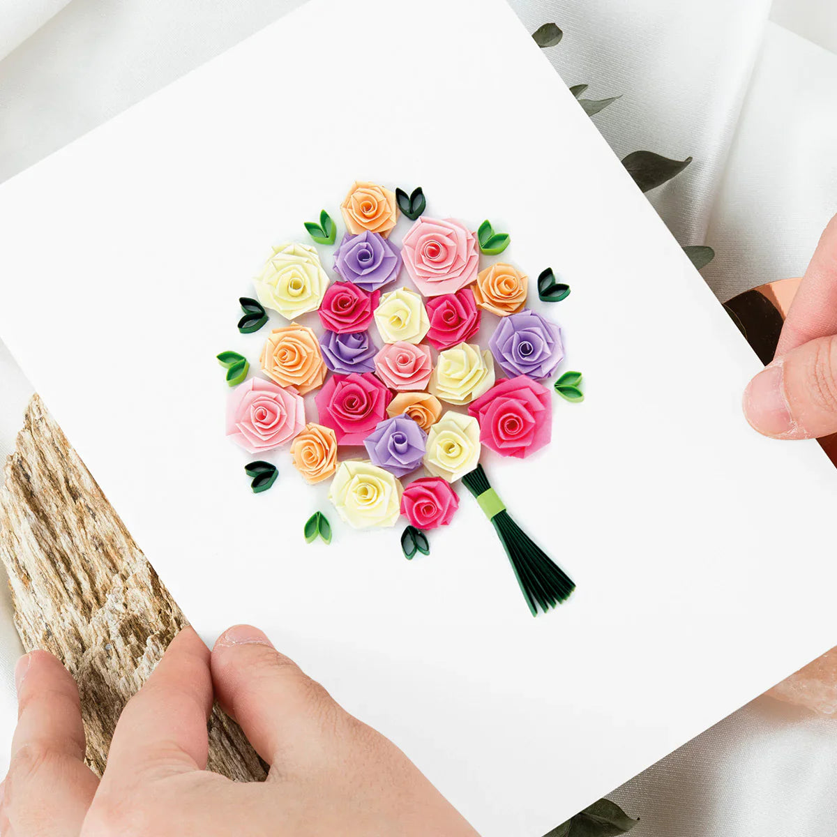 Floral Guided Paper Quilling Card Making Kit